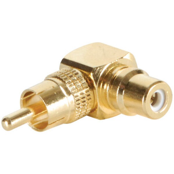 Main product image for Gold RCA Right Angle Adapter Short 091-180